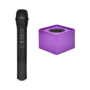 假唱道具话筒模型无线麦克风外壳方型台标儿童表演空塑管包邮黑色