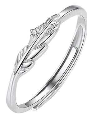 925银简约气质百搭戒指开口设计