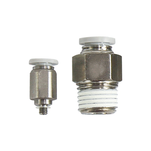 亚德客气管电磁阀快速快插螺纹直通接头 PC4 6 8 10 12-01 02 03