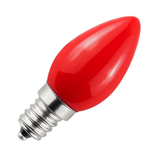 LED红色灯泡E12/E14小螺口红色1W供佛莲花灯财神灯泡灯笼节能光源