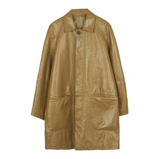 TOFOD 无常 意大利进口油腊羊皮 中古极简中长款皮衣风衣外套