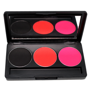 戏曲京剧眼影盘化妆品眼影胭脂腮红大红玫红桃红黑简装哑光锅黑