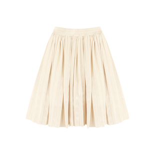 Amybaby女童裙子冬季2025新款金丝绒纯色百搭加厚百褶半身长裙