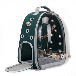 鹦鹉外带笼宠物外出玄凤虎皮便携鸟笼透明外带包外出包背包携带包