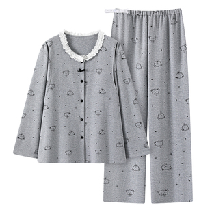 带头巾纯棉春秋季月子服产前产后产妇孕妇哺乳装喂奶家居服睡衣女