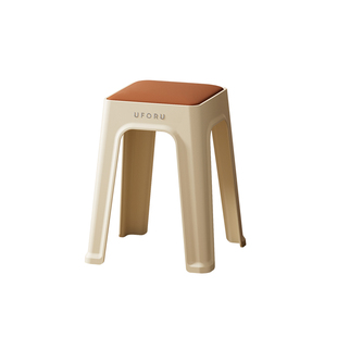 塑料凳家用加厚可叠放客厅皮革餐桌凳高级防滑简约凳子结实耐用