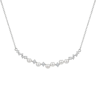 《人鱼泡沫》原创设计天然淡水珍珠锁骨链S925纯银微笑脸项链女新