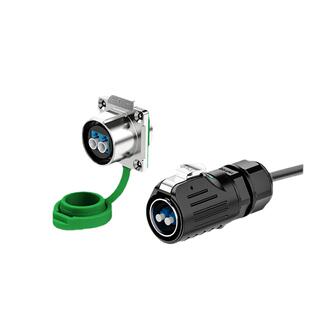 光纤防水连接器惟兴单模双核LC接口机房信号传输IP68航空插头插座