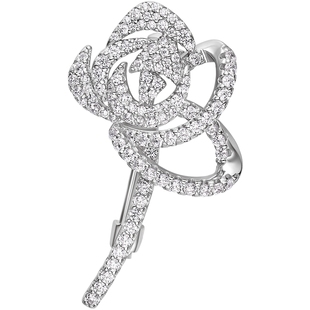 HEFANG何方珠宝优雅玫瑰胸针高级时尚轻奢配饰女新年礼物