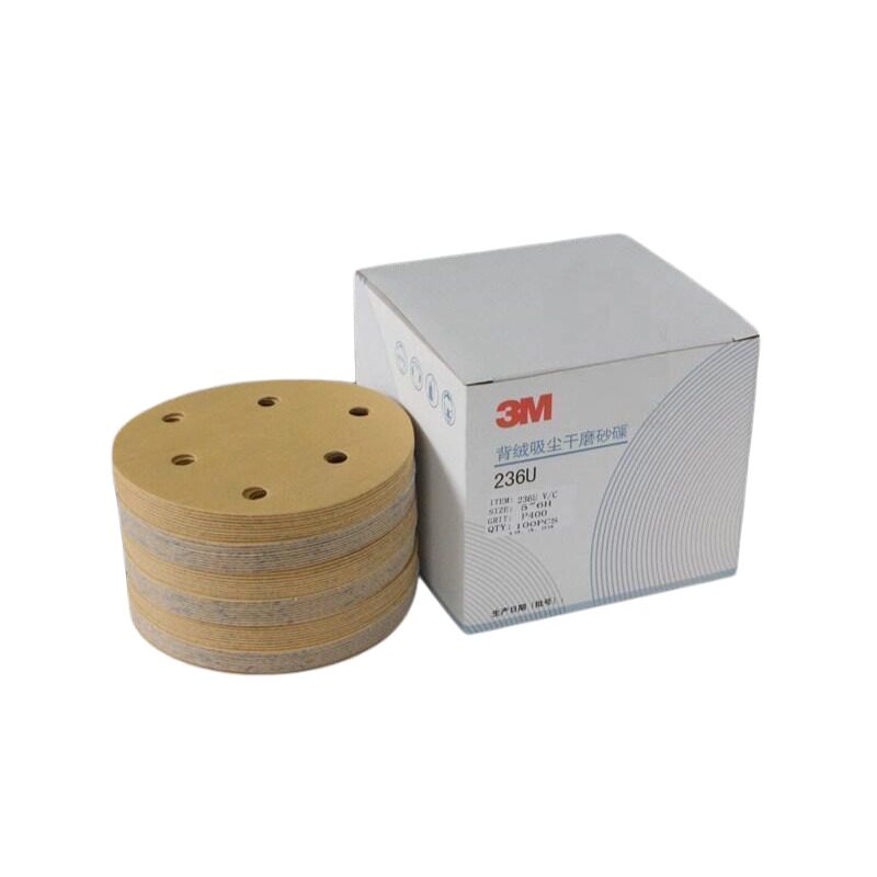 3M236U植绒砂纸5寸6孔