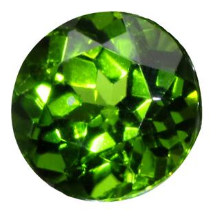 TH4天然透辉石裸石圆形彩色宝石18K金定制镶嵌耳钉吊坠戒指精品