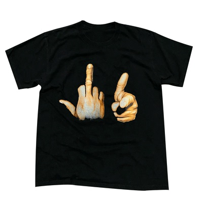 音乐节vintage古着情侣短袖T恤oversize痞帅潮牌高级感纯棉半袖