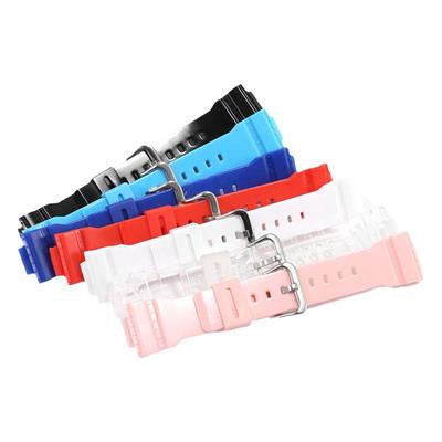 硅胶手表带适配卡西欧baby–g系列女款BA-110 100 120  130 300黑