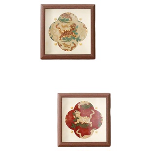 端午节非遗手工虎镇五毒相框宋锦珍珠画亲子团建活动半成品材料包