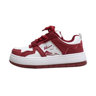 回力官方旗舰店本命年红色鞋子女2026新款加绒板鞋女厚底运动鞋女