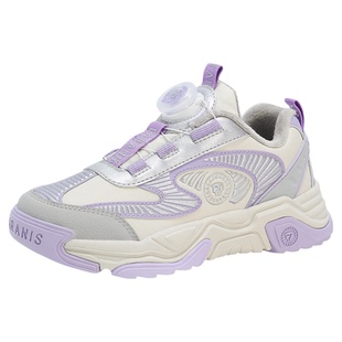 泰兰尼斯女童运动鞋2025冬季新款中大童跑步鞋儿童加绒保暖棉靴