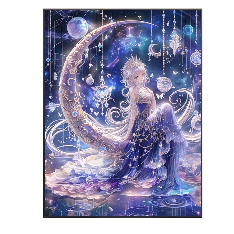 星月女神钻石画方钻满点钻十字绣