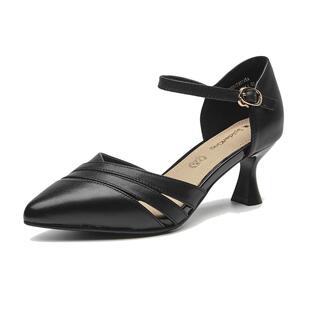 蜘蛛王女鞋官方旗舰凉鞋女款2025新款一字带高跟鞋仙女风裙子凉鞋