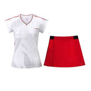kawasaki/川崎专业男女飞天网球羽毛球服比赛速干衣运动短袖短裙