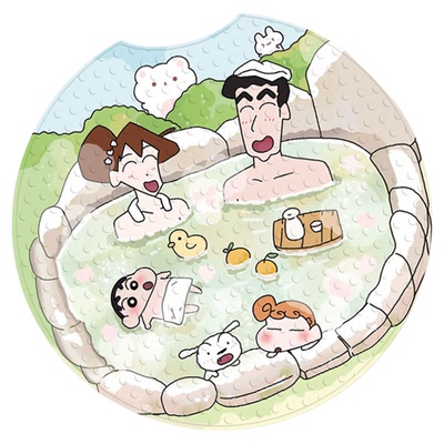 蜡笔小新浴室淋浴防滑垫圆吸盘地垫卫生间儿童成人洗澡专用垫脚垫