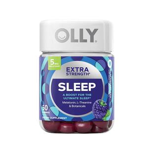 OLLY加强褪黑素安瓶5mg软糖睡眠茶氨酸gaba助眠闪睡50粒sleepwell