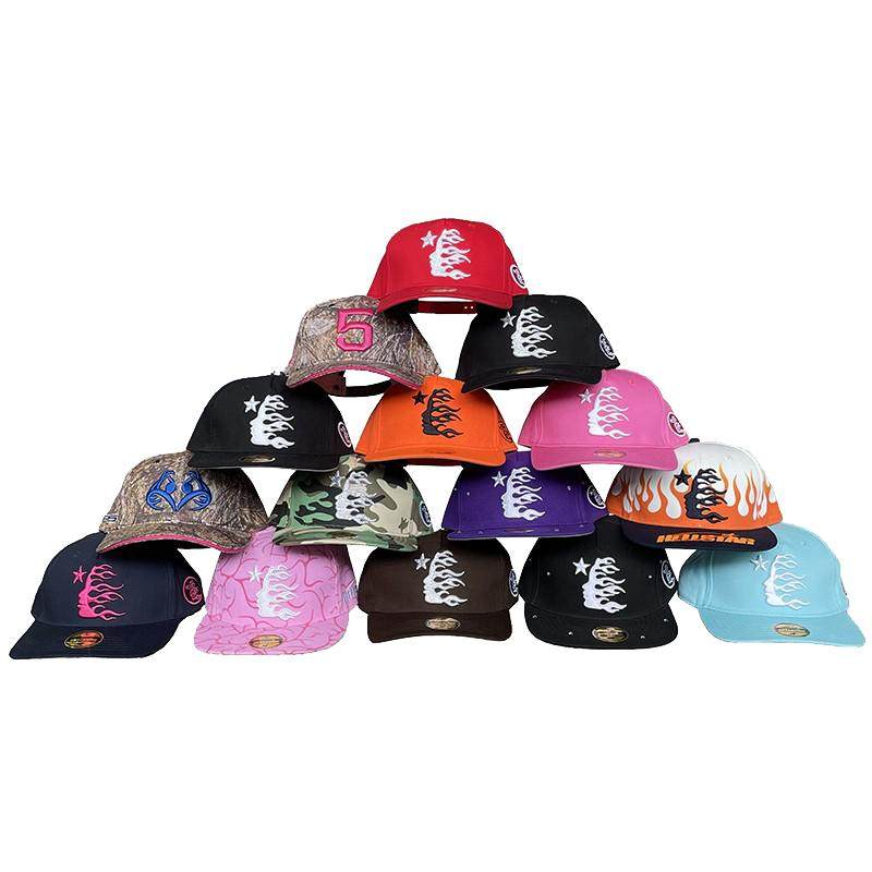 Hellstar Studios fitted hat 烫钻绣花logo男女休闲运动棒球帽子