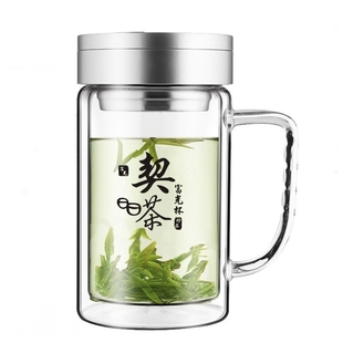 富光大号玻璃杯超大容量双层水杯泡茶杯男女便携1L防摔杯子1500ml