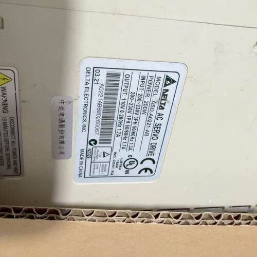 议价Delta Asd-A0221-Ab Servo Driver 400W 220V Input适用