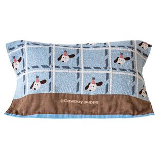 长耳狗枕巾新款纯棉一对装轻奢高级感100全棉枕头巾防头油儿童