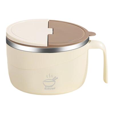 带餐具不锈钢泡面碗可沥水带盖碗