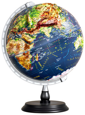 新款浮雕地球仪3d立体悬浮ar智能