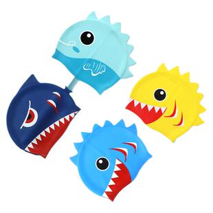 儿童泳帽男童防水不勒头硅胶卡通女童宝宝专业长发护耳加大游泳帽