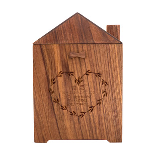 宠物骨灰木质纪念盒送别猫狗兔大中小型犬黑胡桃祭祀定制Q planet