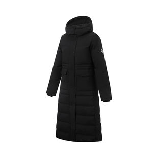 李宁羽绒服2025冬季新款女子80%鸭绒休闲保暖运动长羽绒服AYMV232