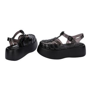 Melissa梅丽莎时尚厚底女果冻罗马猪笼凉鞋33556