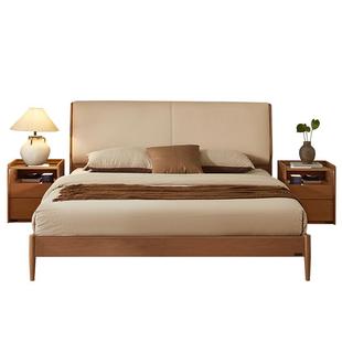 政府补贴全友家居北欧风实木脚1米8双人床卧室1.5m单人软包床