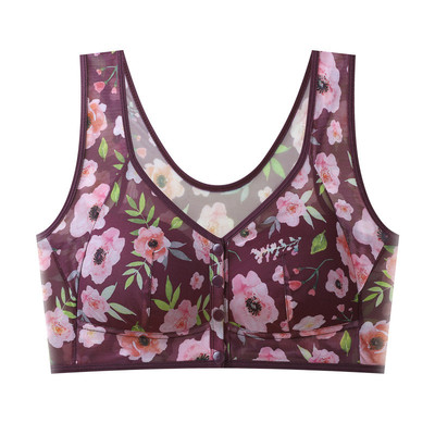 中老年前开扣大码无痕聚拢文胸