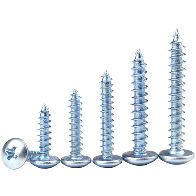 [淬火加硬]蓝锌十字大扁头自攻钉