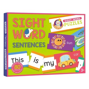 小BOOK点可点读英语高频词句子拼图卡Sight Word Sentences支持小怪兽sight words puzzles 儿童幼儿英语启蒙常见词拼图卡片套装