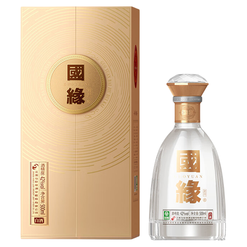 今世缘国缘对开42度白酒500ml