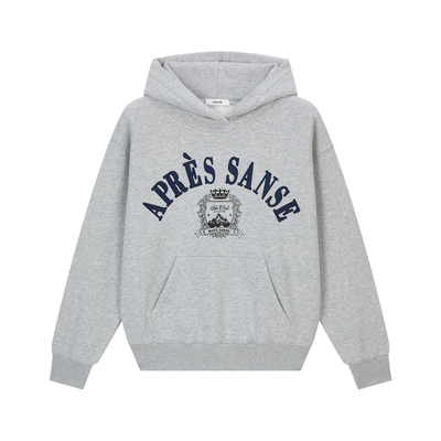 陈浚铭同款sanse加绒连帽卫衣字母印花套头衫宽松休闲运动上衣