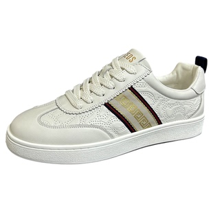 劲步男鞋春霞新款板鞋潮流百搭时尚压花休闲鞋2025秋冬新款运动鞋