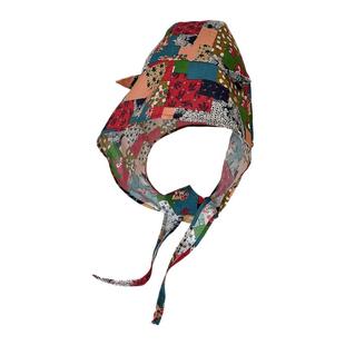 可爱恶魔角夏季凹造型夏季女式薄款时尚头巾帽贴布绑带大头围帽子