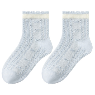 100%棉女童夏季薄款袜子