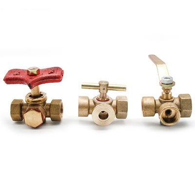 铜不锈钢压力表三通旋塞阀