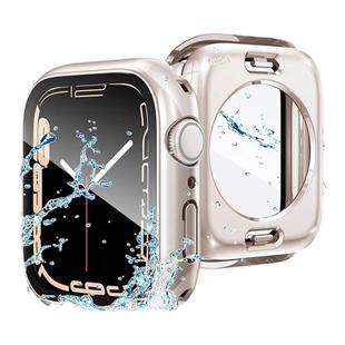 【防水防尘】适用于AppleWatch苹果手表S10/11钢化膜保护壳iWatch S8/9保护套SE/7/6/5代一体式前后全包硬壳