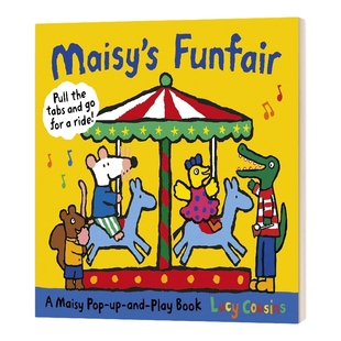 英文原版绘本 Maisy's Funfair  A Maisy Pop-up-and-Play Book 小鼠波波游乐场 精装 立体故事机关操作抽拉书 英文版 进口英语书