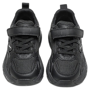 千百度童鞋黑色运动鞋女童鞋子2026年新款春秋季男童老爹鞋