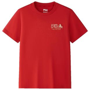 FILA KIDS斐乐童装男童短袖T恤2026春季新款儿童新年款纯棉上衣