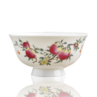 景德镇骨瓷大中小福寿碗 寿公/婆老人生日长命百岁寿庆回礼烧字